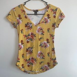 yellow floral t-shirt